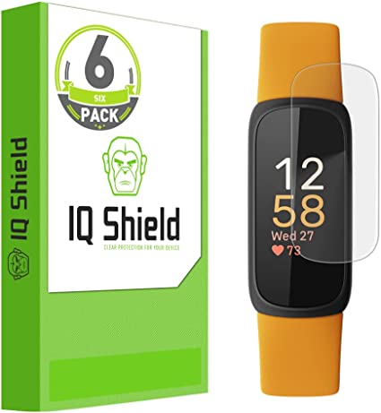 IQ Shield Screen Protector Compatible with Fitbit Inspire 3 (6-Pack) Anti-Bubble Clear Film