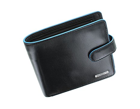 Visconti Alps Collection TOM Bi-Fold Leather Wallet With RFID Protection - ALP86 Black