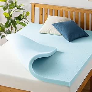 Best Price Mattress 2-inch Ventilated Gel Memory Foam Twin Mattress Topper, Blue2-inch Ventilated Gel Memory Foam Topper - Twin