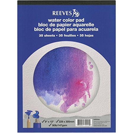 Reeves 9-Inch by 12-Inch Water Color Paper Pad, 35-Sheet