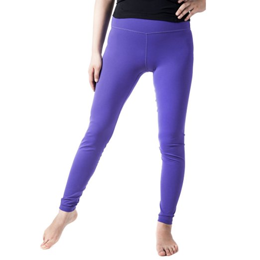 Sportown®Women's Cotton Soft Foldover Waistband Yoga Pants Running Leggings