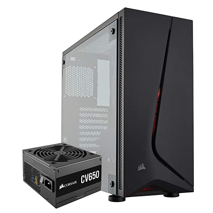 CORSAIR Carbide SPEC-05 Mid-Tower Gaming Case with CV650 PSU (CC-9020125-UK) - Black