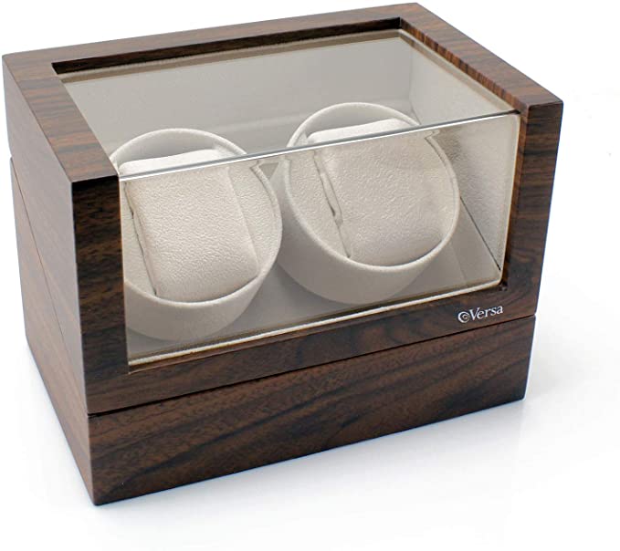 Versa Elite Double Watch Winder in Walnut