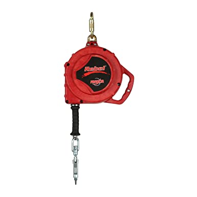 3M Protecta Rebel 3590550 Self Retracting Lifeline, 50' Galvanized Cable, Thermoplastic Housing, Carabiner, 420 lb Capacity, Red