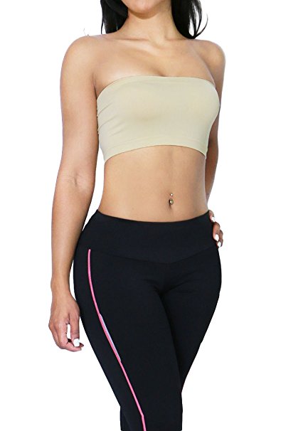Fandsway Womens Comfy Super Soft Seamless Stretchy Tube Top