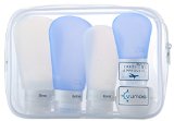Travel Bottle Set with Leak Proof Silicone Bottles and Cream Jar in High Quality TSA Approved EVA Bag Suitable for all Toiletries such as Shampoo Conditioner and other Lotions Bottles are 3 oz 2 oz and 125 oz