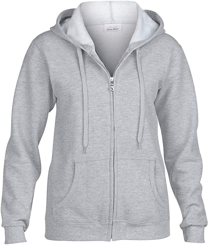 Gildan Heavy Blend Ladies Full Zip Hood Sweat/Sweatshirt Hoodie