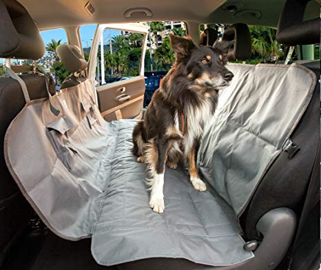 Lyzzo Waterproof Hammock Pet Seat Cover - Premium Nonslip Leather and Upholstery Dog Hammock Seat Barrier