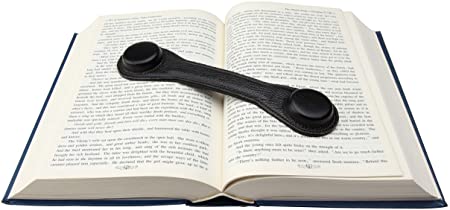 Leather Bookmark/Weight-Page Holder-Holds Books Open and in Place-Black Leather -by Superior Essentials