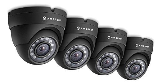 Amcrest Eco-Series 720P HD Security Cameras, Weatherproof IP66 Dome Cameras, 65ft IR LED Night Vision (4-Pack) …