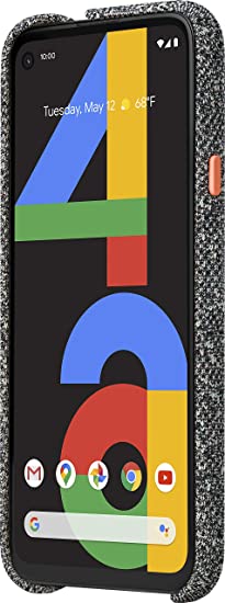 Google Pixel 4a - New Unlocked Android Smartphone - 128 GB of Storage - Up to 24 Hour Battery - Just Black with Google Pixel 4a Case, Static Grey