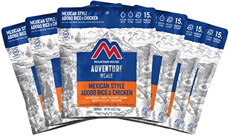 Mountain House Mexican Style Adobo Rice & Chicken | Freeze Dried Backpacking & Camping Food | Survival & Emergency Food | Gluten-Free