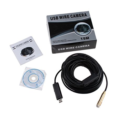 AGPtek®50ft USB Waterproof Snake Inspection Camera Endoscope