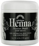 Rainbow Research Henna Hair Color and Conditioner Persian Black Deep Ebony 4 Ounce