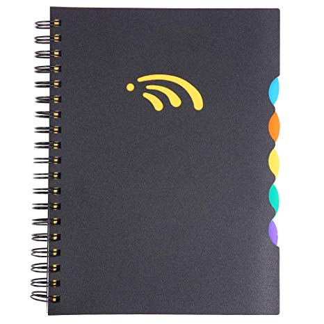 5 Subject Spiral Notebook, B5 Notebooks and Journals, Wide Ruled, Lab Professional Notepad, Colored Dividers with Tabs, 10.01”×7.09”, 290 Pages, Hardcover Memo Planner for School Kids Girls Men Women