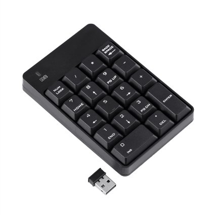 Elftear 18 Keys 24G Wireless USB Numeric Keypad for MacLaptop Tablet Desktop PC Computer Compatible with Windows and OS System