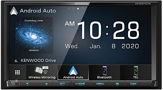 Kenwood DMX9707S 6.95" Resistive Touchscreen Digital multimedia receiver with Bluetooth (does not play CDs) | With Apple CarPlay and Android Auto