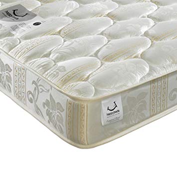 Quilted Open Coil Spring, Happy Beds Star Medium Soft Tension Mattress - 4ft6 Double (135 x 190 cm)