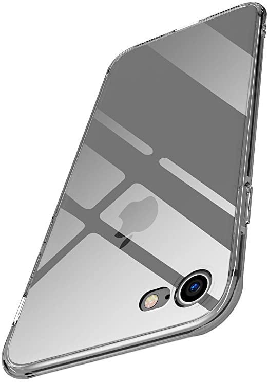 Compatible with Apple iPhone SE 2020 / iPhone 7 / iPhone 8 CellEver [Anti-Yellowing] Clear Case, Protective Flexible Shock-Absorbing & Scratch Resistant Slim Clear Cover - Smoke Black