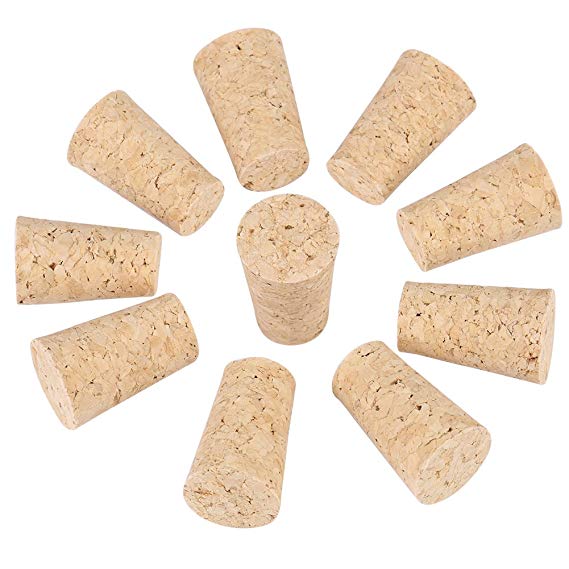 10 Pcs Premium Natural Wine Corks, Natural Cork Stopper, Soft Wood Wine Corks Crafts Replacement Corks for Wine And Beer(20×15×35mm)