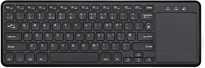 Perixx PERIBOARD-716 III Wireless Silent Keyboard with Touchpad, X Type Scissor Key and Power Switch, UK Layout