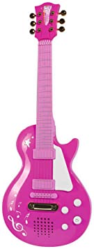Simba 106830693 Music World' Girl's Electronic Pink Guitar with Metal Strings | 56cm | For ages 4