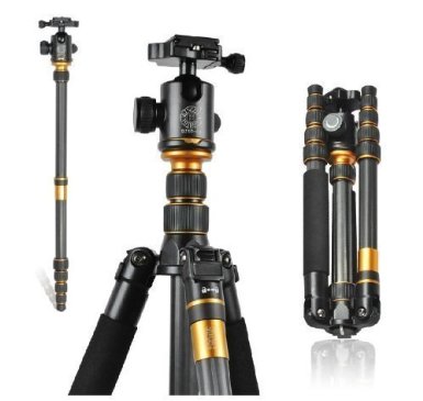 XCSOURCE Q-666C Professional Photography Carbon Fiber Travel Tripod Monopod Kit and Ball Head For DSLR Camera Canon Nikon Pentax Sony LF375