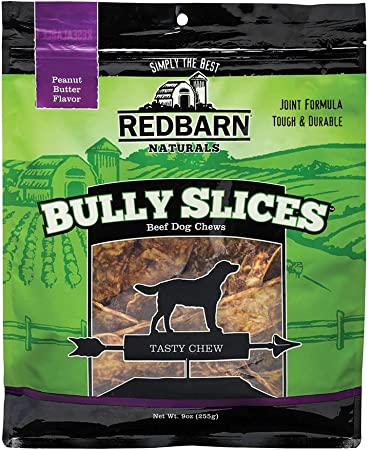 Redbarn Bully Slices for Dogs (Peanut Butter) Natural Dental Treats (3 Bags)