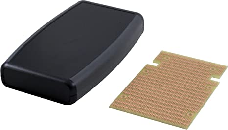 BusBoard Prototype Systems KIT-1553DBAT Box PCB, Black Handheld Soft Sided Plastic Box with Batt. Compartment, with PR1553DBAT PCB, Box = 5.8 x 3.5 x 1.0 in