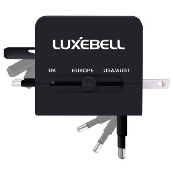Luxebell 21A Universal World Wide Travel Wall Charger Power Plug Adapter with 2 USB Ports Charge Digital Cameras Iphones Ipad and Other USB Gadgets in Over 150 Countries