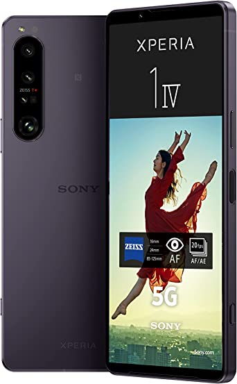 Sony Xperia 1 IV XQ-CT72 5G Dual 256GB 12GB RAM Factory Unlocked (GSM Only | No CDMA - not Compatible with Verizon/Sprint) – Purple