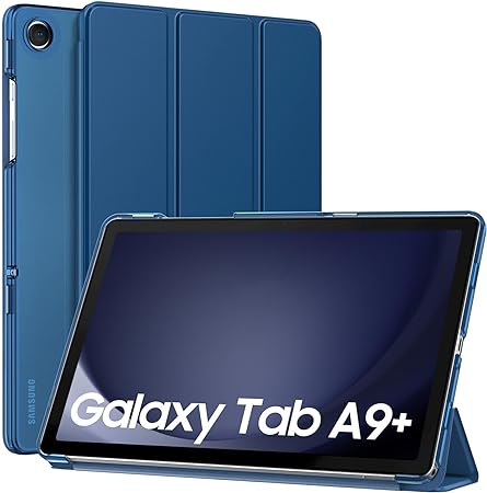 MoKo Case for Galaxy Tab A9 /A9 Plus 11 inch 2023, Slim Stand Protective Smart Cover with Hard PC Translucent Back Shell for Tab A9 Plus Tablet (SM-X210/X216/X218), Auto Wake/Sleep, Dark Sea Blue