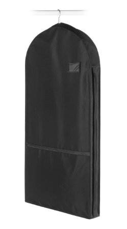 Whitmor 6309-5929-BLK Deluxe Garment Bag with Pocket Black