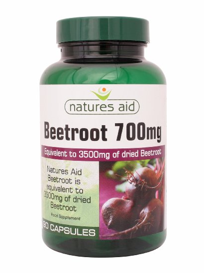 Natures Aid Beetroot Extract 700mg Heart Disease Blood Pressure - 90 Capsules