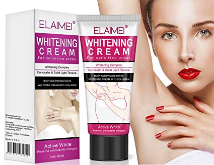 Whitening Cream,Underarm Lightening & Brightening Deodorant Cream Armpit Whitening Body Creams Underarm Repair Between Legs Knees and Sensitive Areas Skin Care 60ml