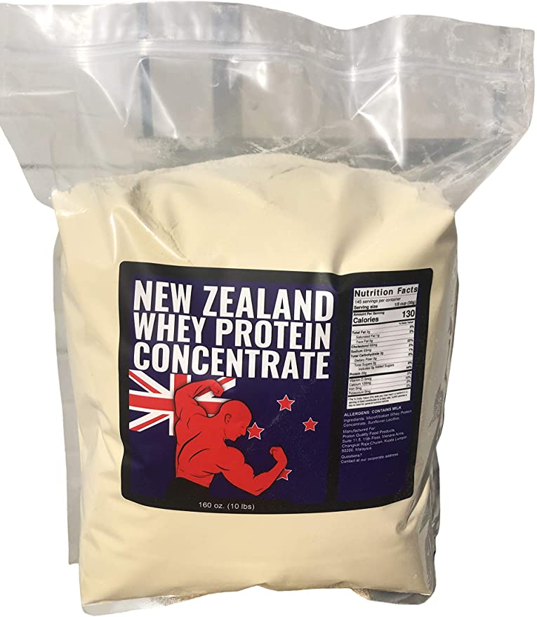 New Zealand Whey Protein - 10 lbs - 100% Grass Fed, Non-GMO, No Soy, Imported Directly from New Zealand, 150 Servings