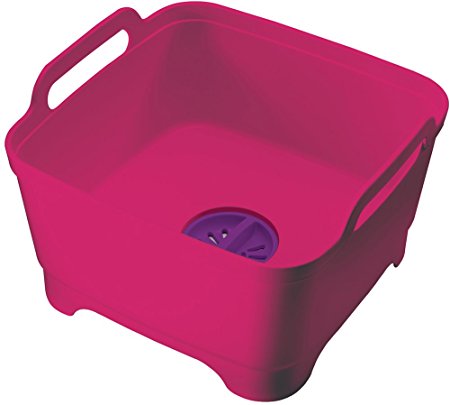 Joseph Joseph Wash and Drain Dish Tub, Pink