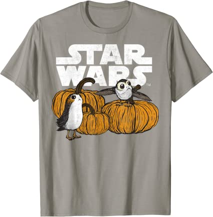 Star Wars Porg Pumpkin Patch Halloween T-Shirt