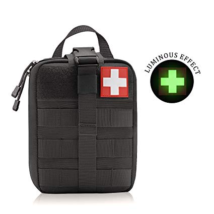 WishaLife Tactical MOLLE Rip-Away EMT Medical First Aid IFAK Blowout Pouch (Bag Only)