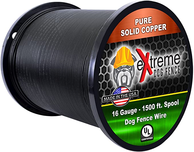 Extreme Dog Fence 16 Gauge Wire 1500 Ft - Heavy Duty Pet Containment Wire Compatible with Every In-Ground Fence System for Dogs - Pure Solid Copper Core Dog Containment System Wire