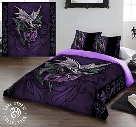 DRAGON BEAUTY Duvet & Pillows Case Covers Set for Queensize Bed Artwork By Anne Stokes