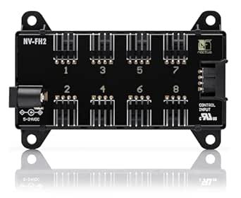 Noctua NV-FH2, 8 Channel Fan Hub for 5V, 12V, and 24V Fans, up to 60W Total with Optional 5.5mm Barrel Connector Power Supply (Black)