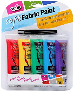 Tulip 29375 Soft Fabric Paint, 5-Pack