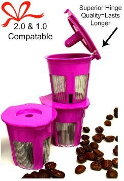 Rstoyours Reusable K-Cups Compatible with Both Keurig Brewer 20 and 10 Including B40 B50 B60 B77