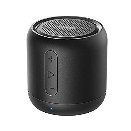 Bluetooth Speaker, Anker SoundCore mini, Super Portable Speaker with 15-Hour Playtime, 20 Meter Bluetooth Range, Enhanced Bass, works with iPhone, iPad, Samsung, Nexus, HTC, Laptops and More