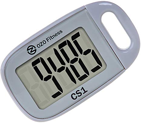 OZO Fitness CS1 Easy Pedometer for Walking | Step Counter with Large Display and Lanyard