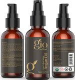 Organic Moroccan Argan Oil For Hair Face Skin Nails Beards and tattoos Premium Grade Cold-pressed USDA Certified and Pure Gio Naturals Miracle Oil is for Split Ends Anti Aging and Brighten Skin