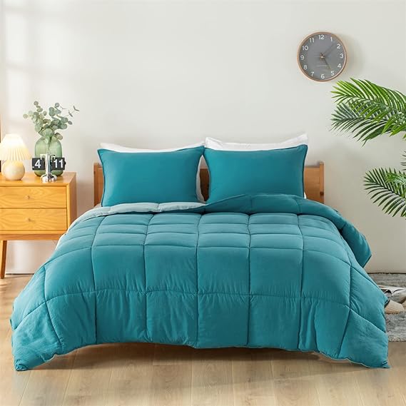 KASENTEX 90x90 Easy-Clean Bedding-Comforter-Set-Duvet-Insert, Soft, Fluffy Lightweight, Breathable, All Season Queen