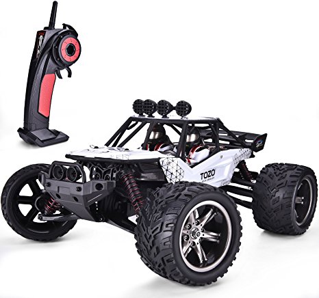 TOZO C2035 RC CARS High Speed 30MPH 1/12 Scale RTR Remote control Brushed Monster Truck Off road Car Big Foot RC 2WD ELECTRIC POWER BUGGY W/2.4G Challenger White