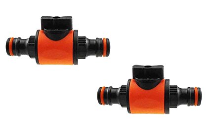Quick release garden hose pipe in line shut off valve IN-LINE HOSE VALVE/TAP,FULLY HOZELOCK COMPATIBLE,(PACK OF 2)FREE DELIVERY!!BY BRADAS®